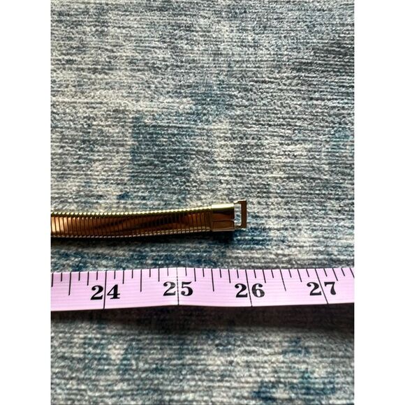 Vintage Gold Tone Snake Wheat Stretch Dress Belt - Picture 5 of 6